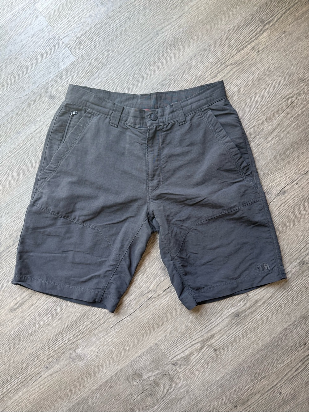 The North Face Hiking Shorts Mens 34 Grey Ripstop Cargo Trail Outdoor